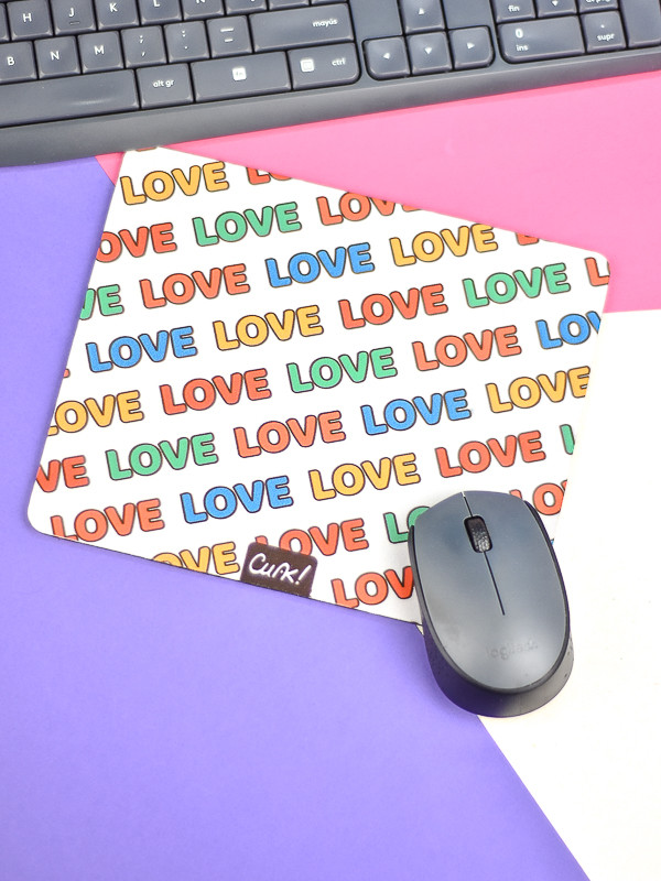 Mouse Pad Rectangular Love