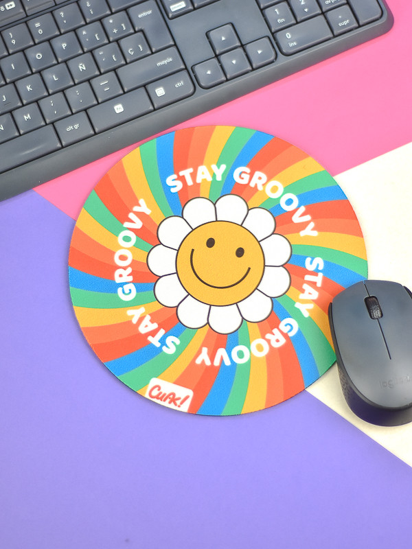 Mouse Pad Redondo Stay groovy