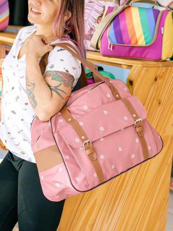 Bolso Gigi Grande Margaritas Mini en Rosa Vieja