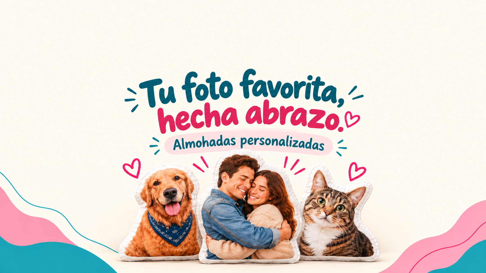 Almohadas personalizadas — Tu foto favorita, hecha abrazo